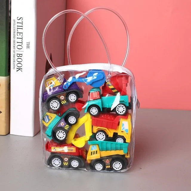 6pcs Car Model Toy Set with organizer bag
