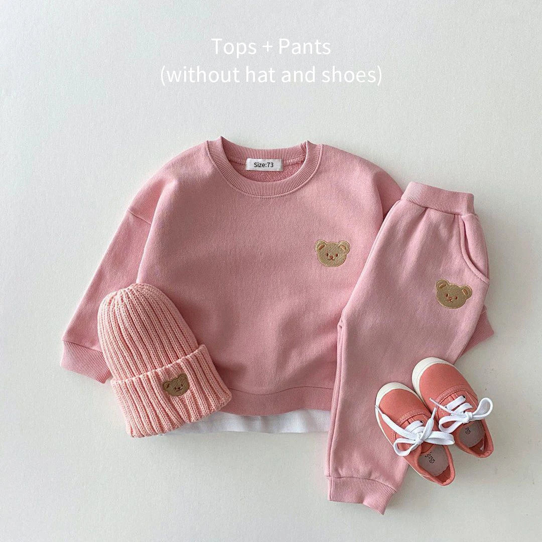 Pants and Sweatshirt Set with Bear