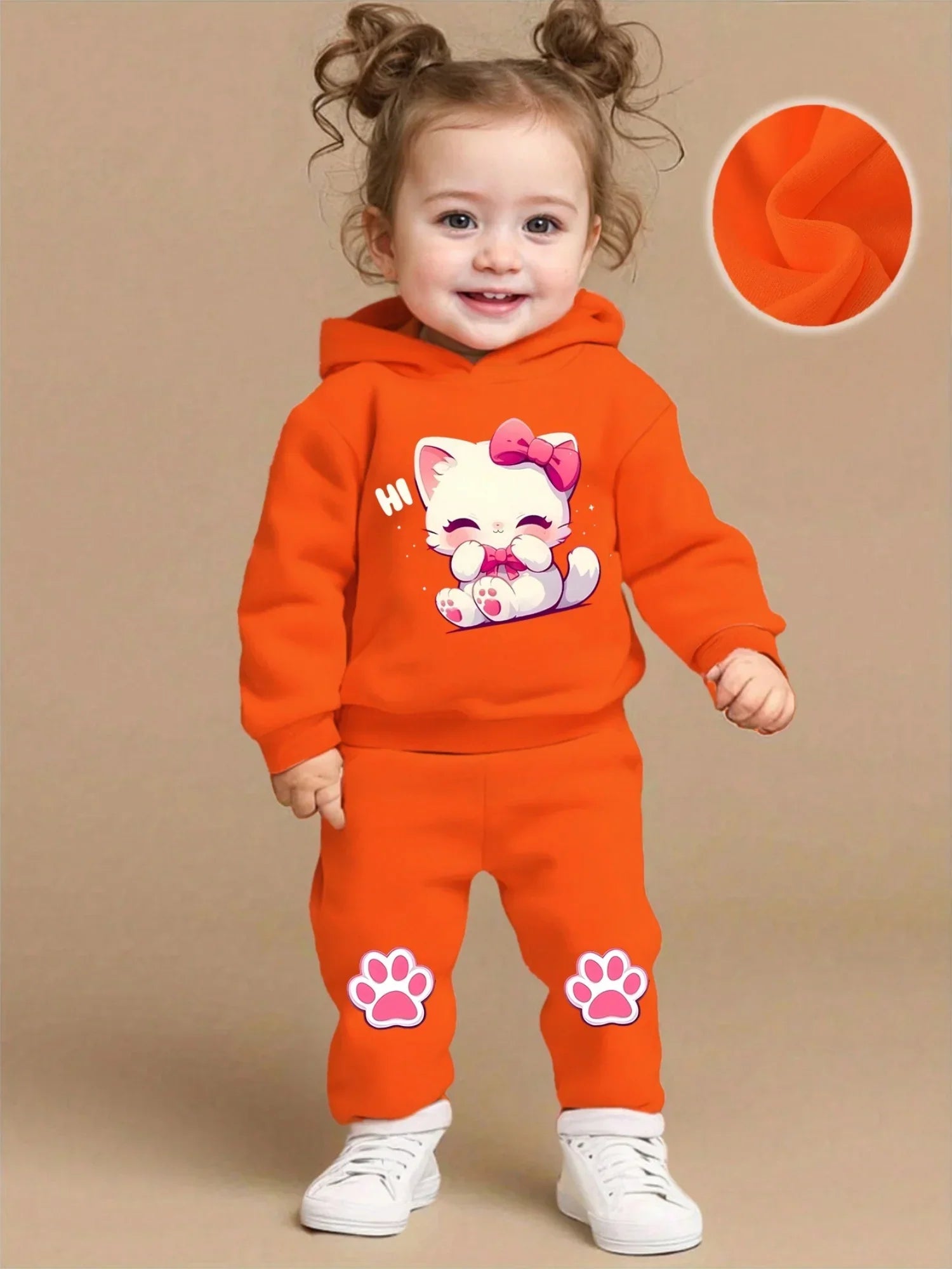 Baby 2-Piece Set – Pink Cat (Ages 1–3)