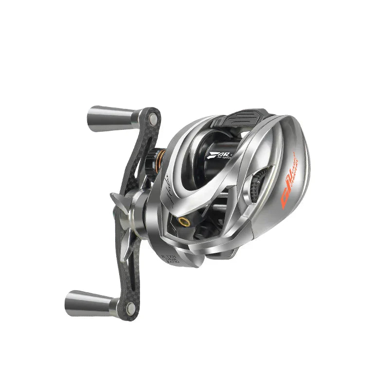 Baitcasting Fishing Reel Magnetic Braking Right Hand Silver - PW PitStop