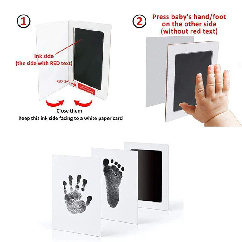DIY Kit for Souvenir Feet/Handprints on white background