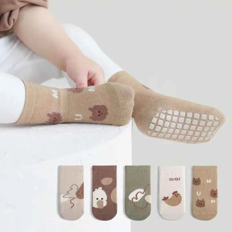 Set of 5 Non-Slip Socks