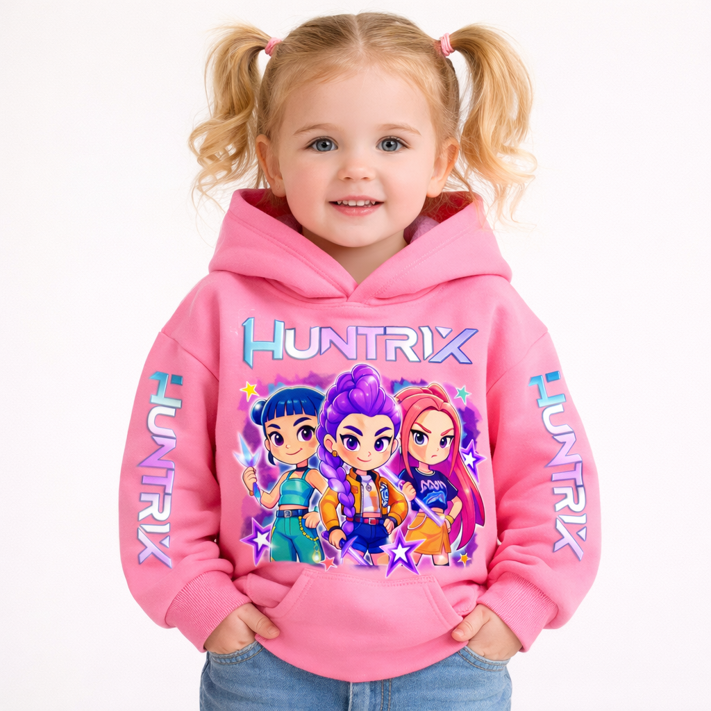 Colorful Music KPop-Inspired Hoodie for Kids (Ages 3–14)