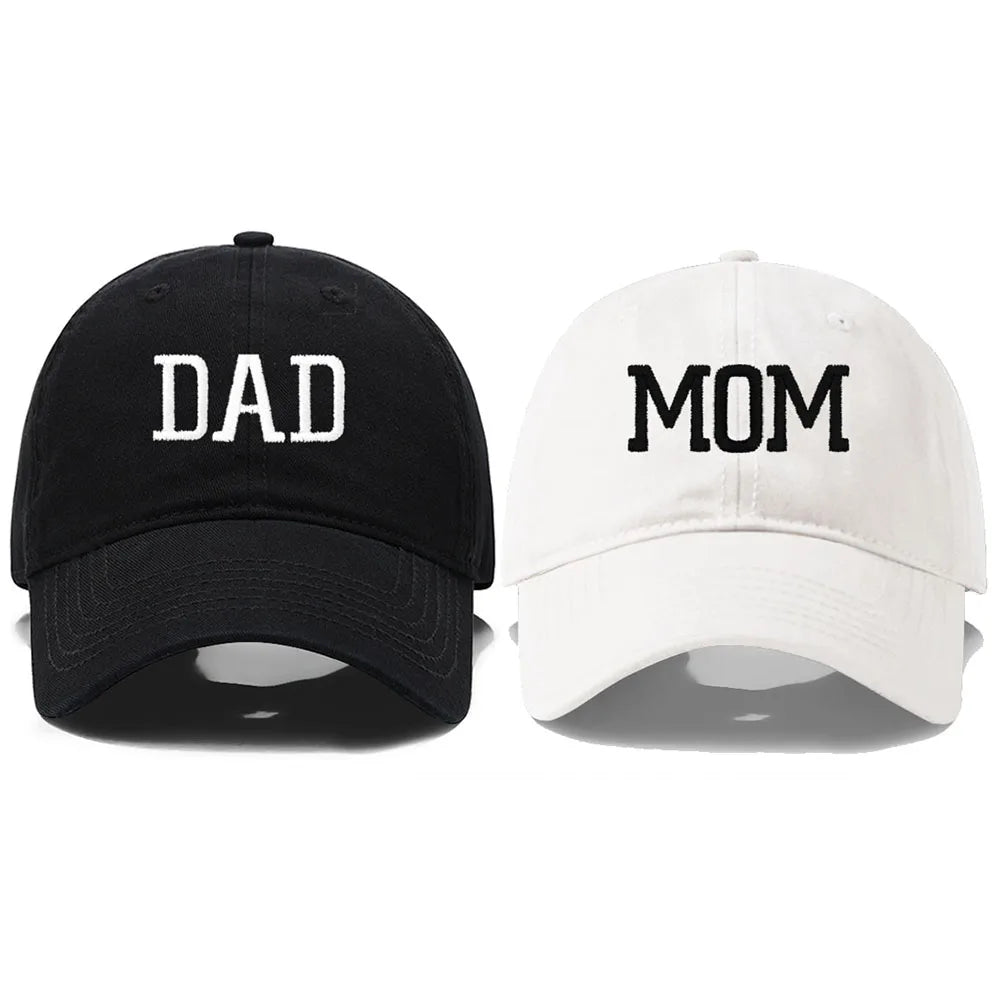 Embroidered Cotton Baseball Cap MOM and DAD