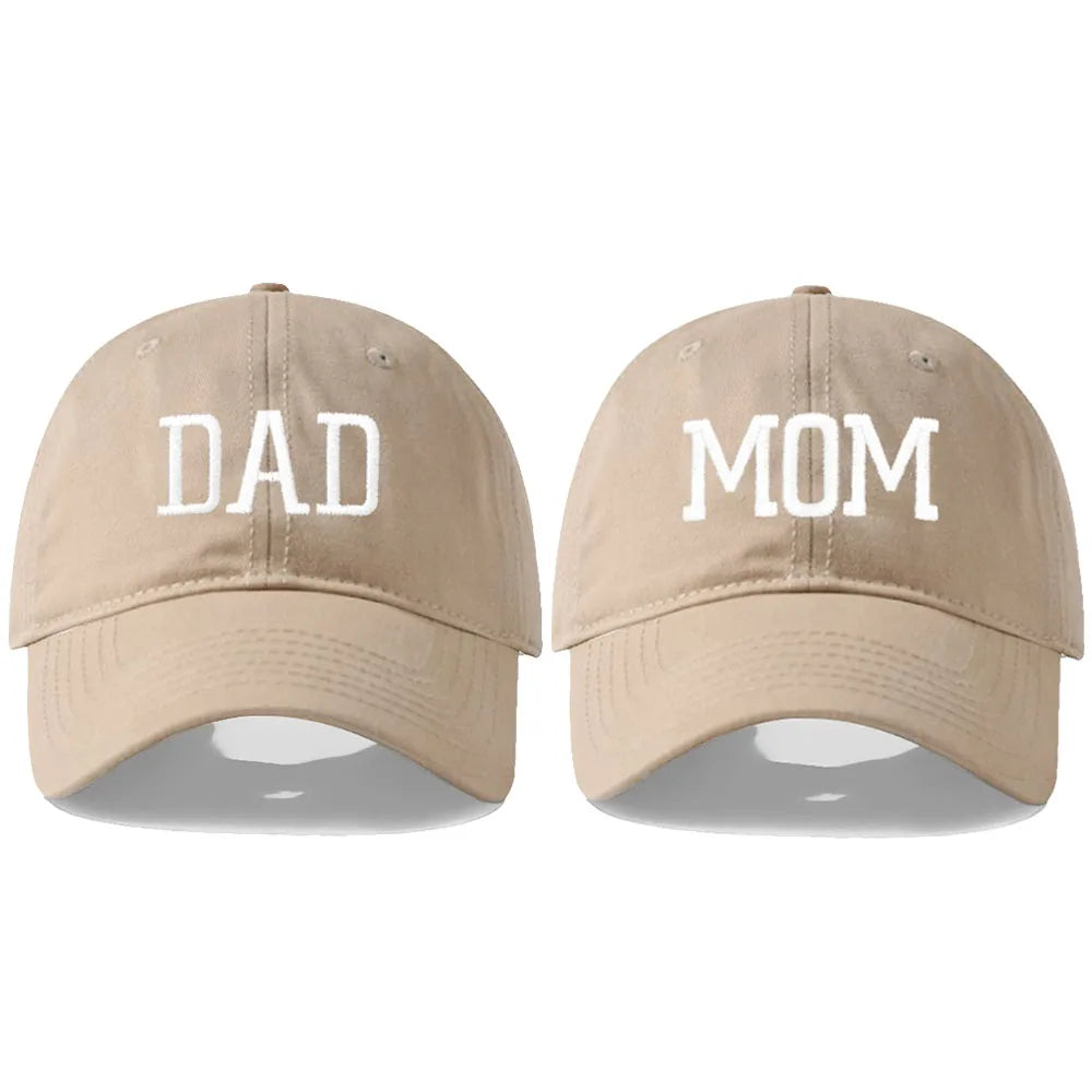 Embroidered Cotton Baseball Cap MOM and DAD