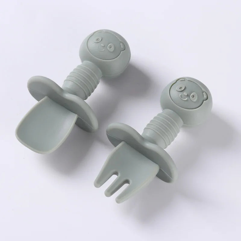 2pcs Food Grade Silicone Cutlery
