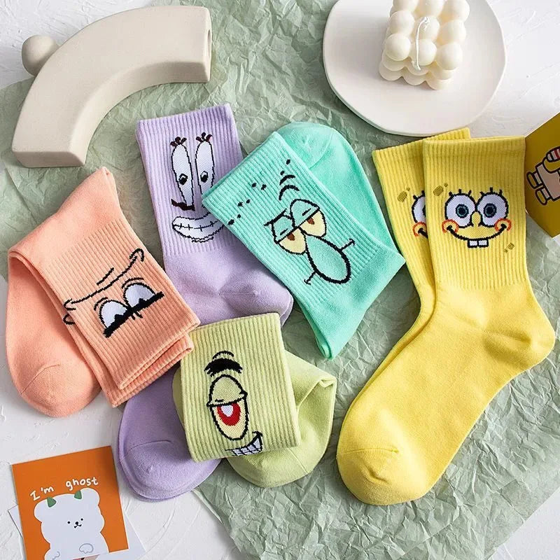 Kids Cartoon Crew Socks – 5 Pair Pack