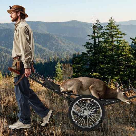 550 LBS Folding Deer Game Cart with Polyester Liner for Hunting