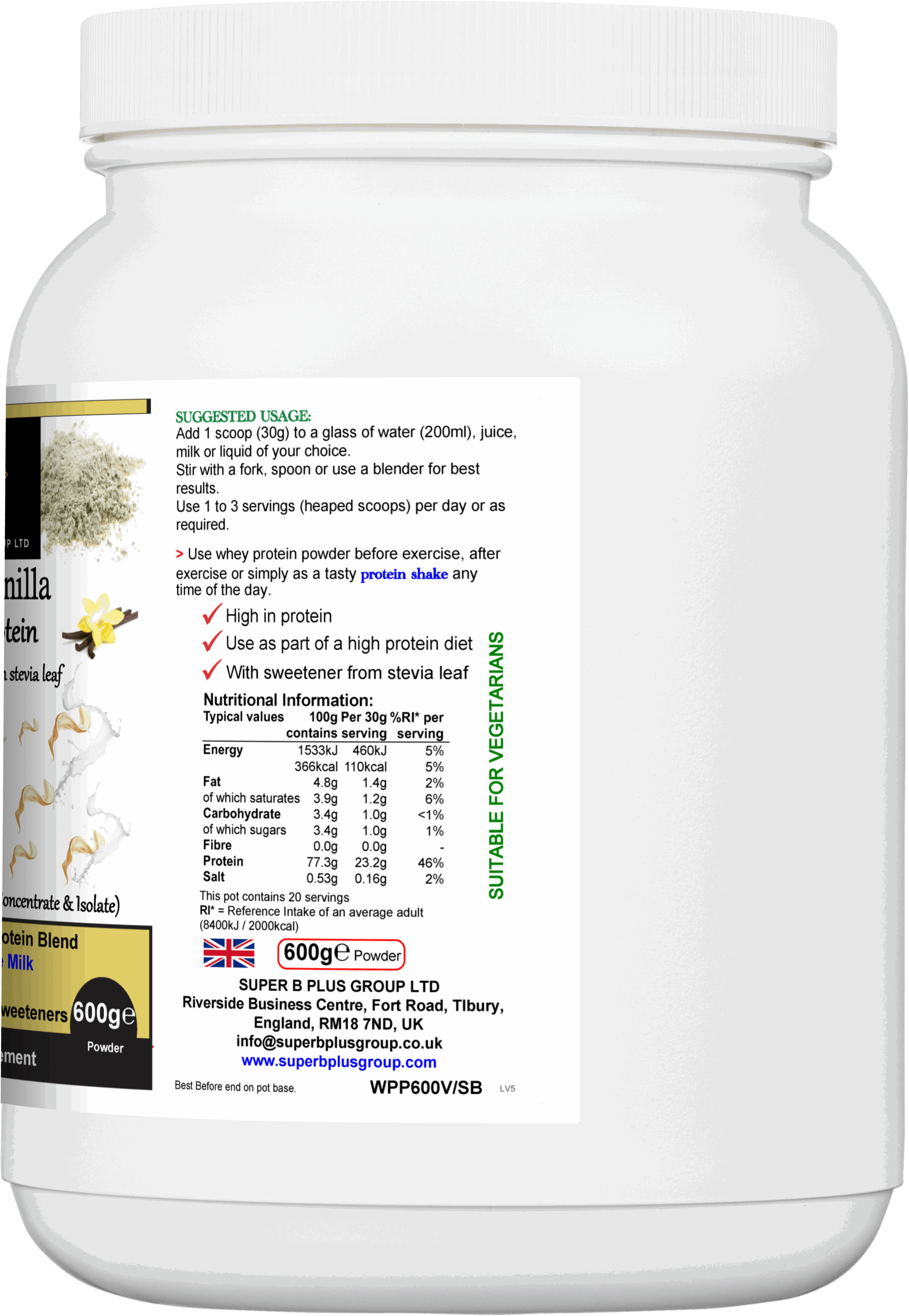 Super Vanilla Whey Protein - PW PitStop