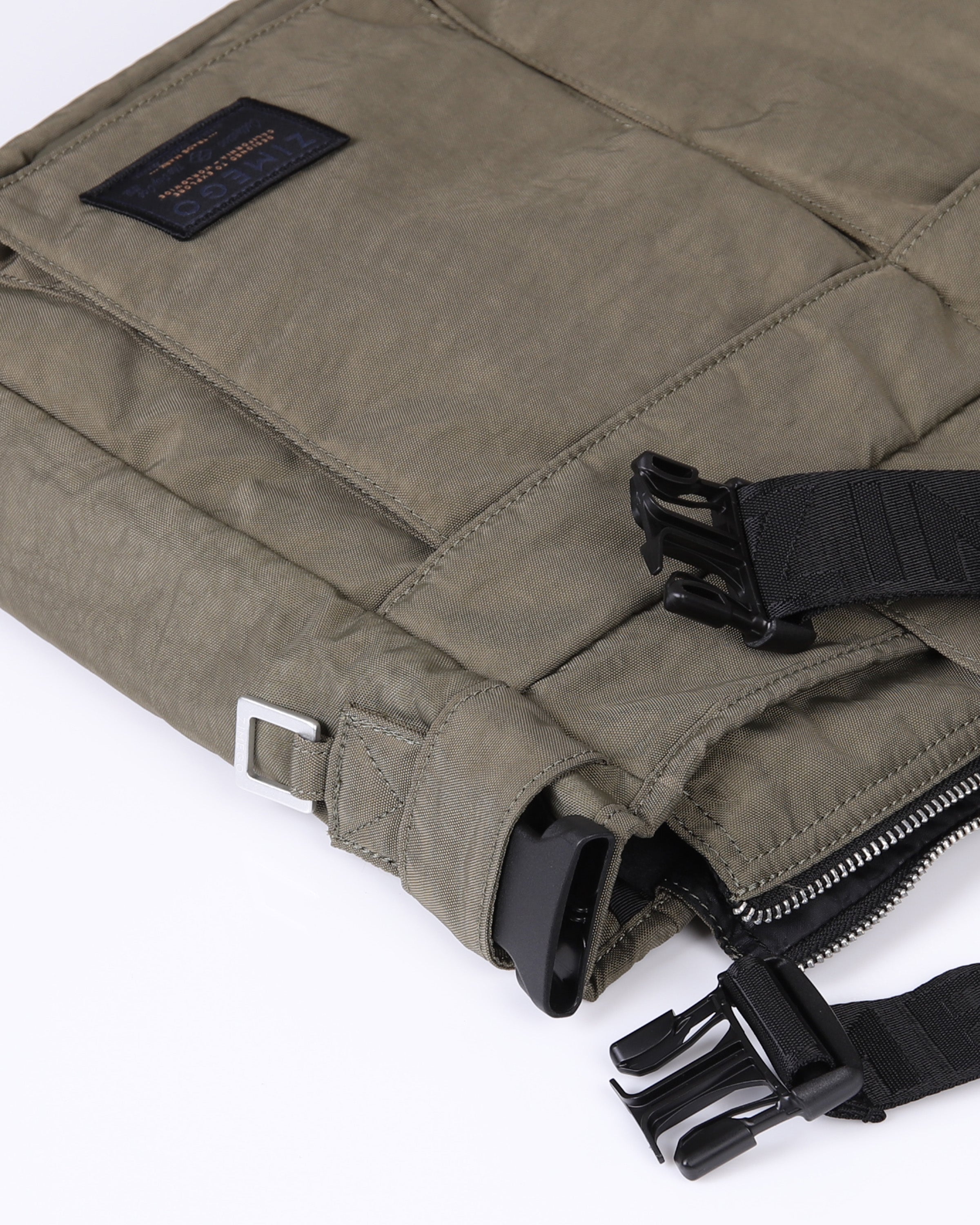 DOUBLE LAPTOP TOTE Crossbody Bag (Dark Olive)