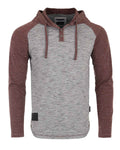 ZIMEGO Mens Long Sleeve Lightweight Hooded Henley – Color Block Pullover Hoodie  for Casual Gym Workout Travel