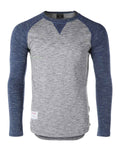 ZIMEGO Men Athletic Fit Baseball Retro Contrast Long Sleeve Raglan T-Shirt