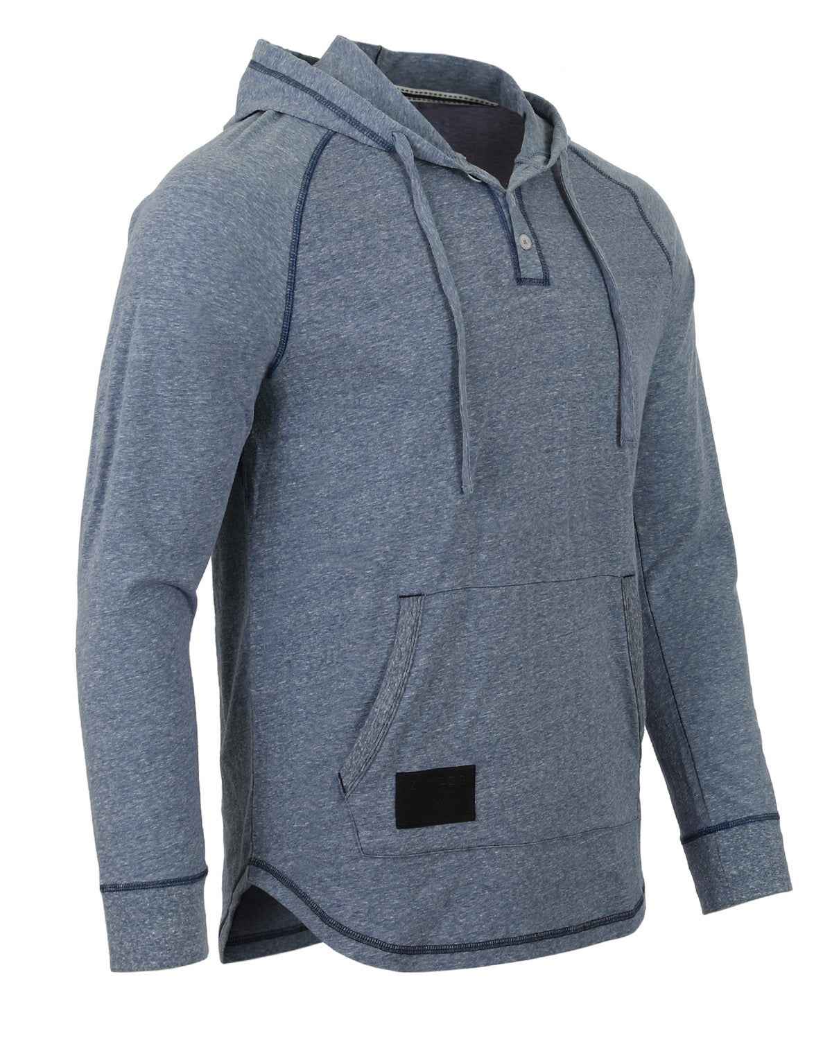ZIMEGO Mens Long Sleeve Lightweight Hooded Henley – Color Block Pullover Hoodie  for Casual Gym Workout Travel