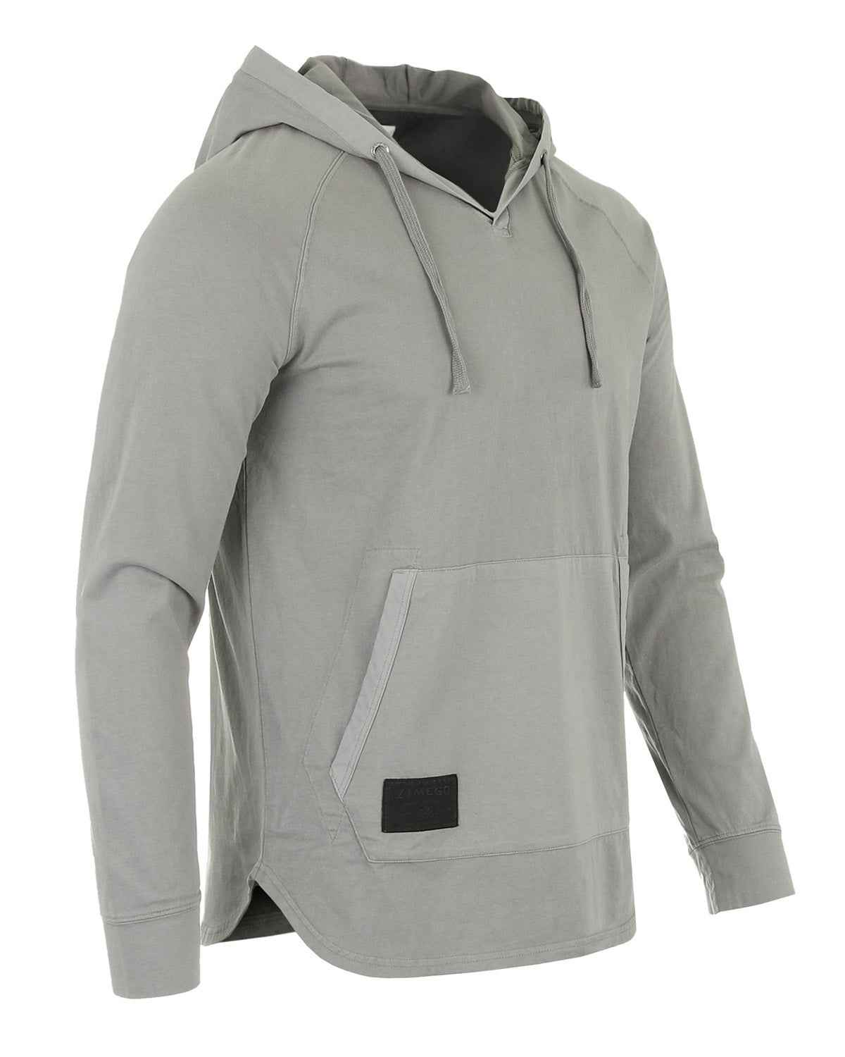 ZIMEGO Men's Pigment Dyed Hoodie - Athletic V Neck Long Sleeve Henley Pullover Shirt