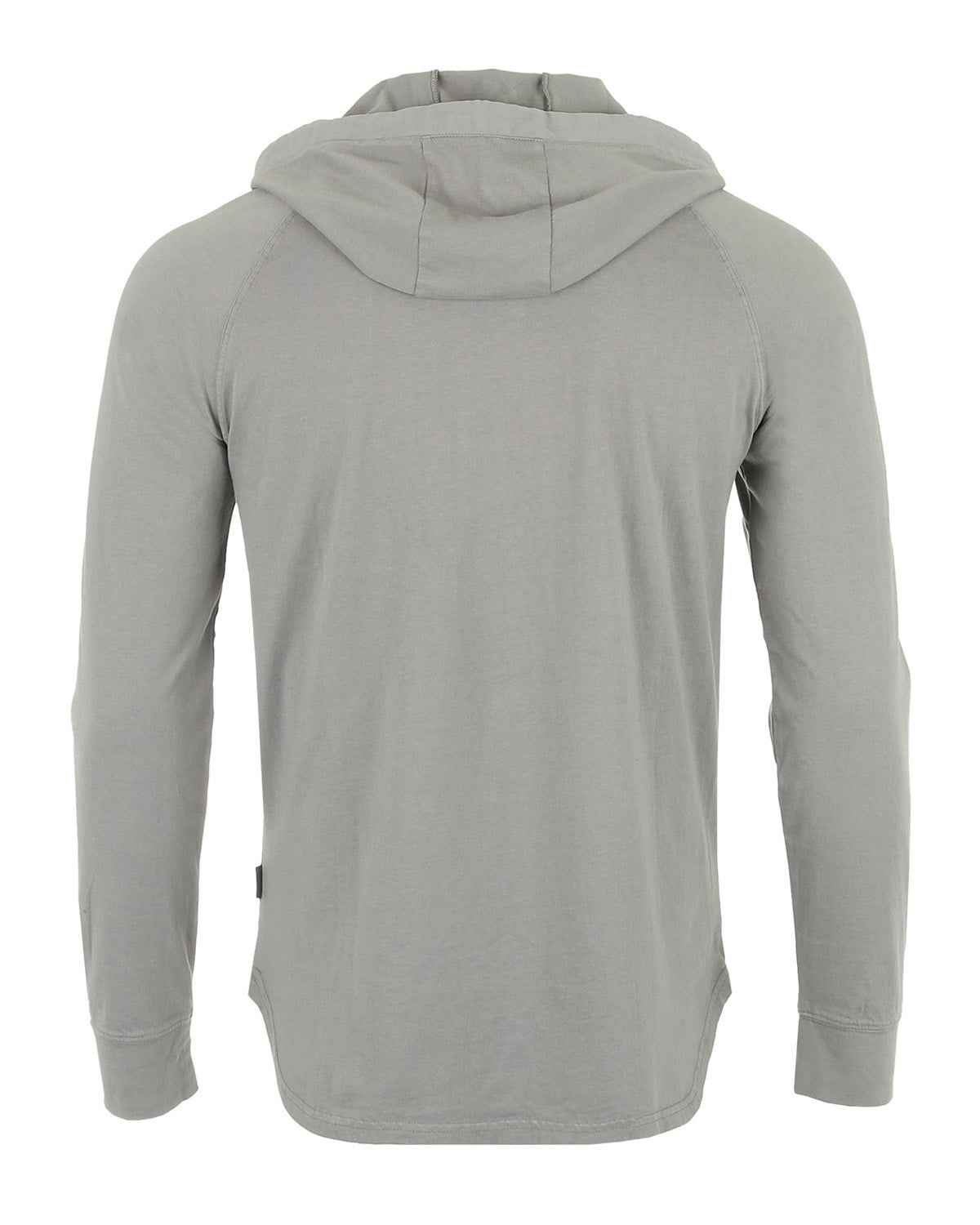 ZIMEGO Men's Pigment Dyed Hoodie - Athletic V Neck Long Sleeve Henley Pullover Shirt