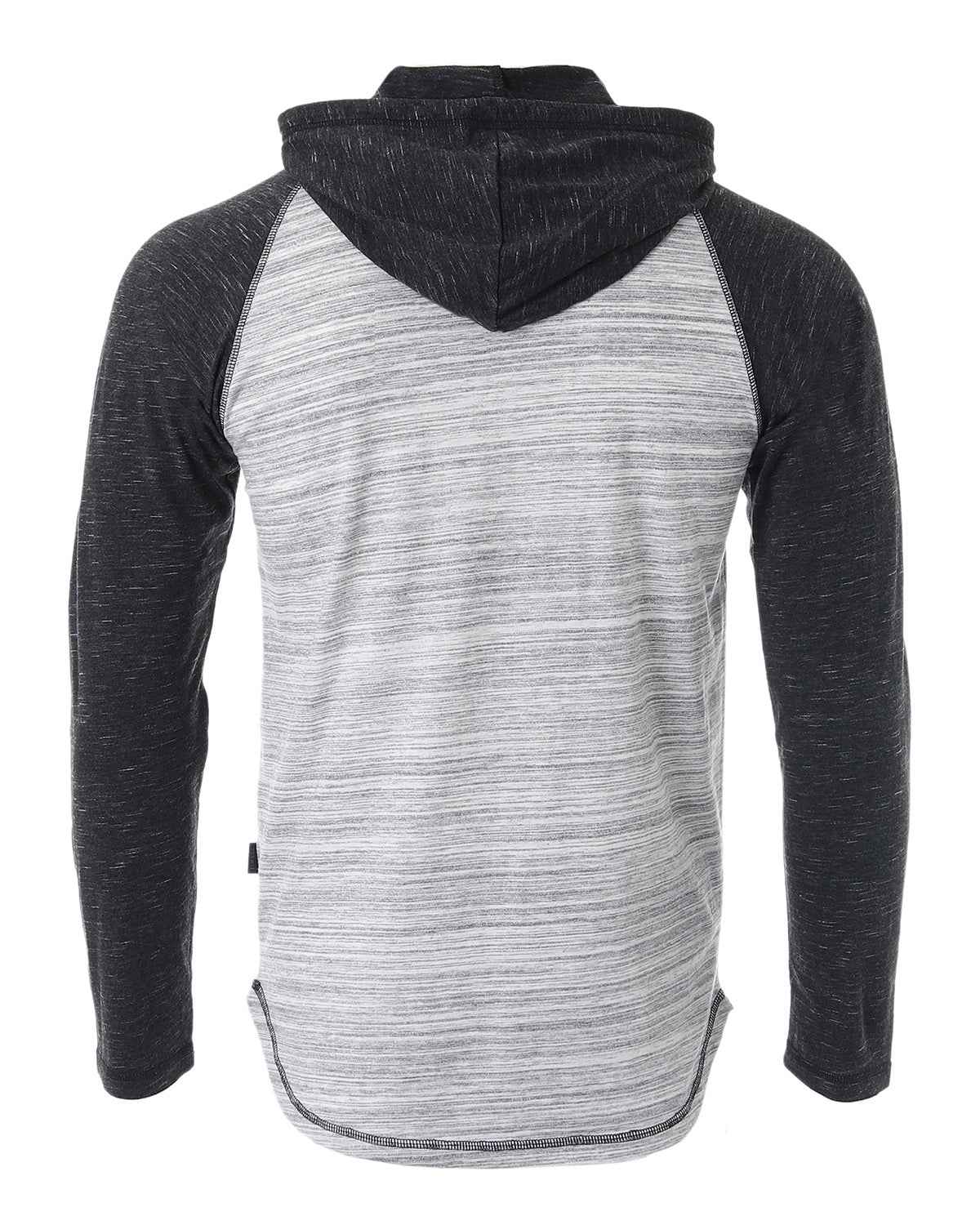 ZIMEGO Mens Long Sleeve Lightweight Hooded Henley – Color Block Pullover Hoodie  for Casual Gym Workout Travel