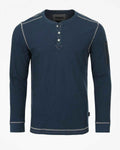 Lightweight Long Sleeve Thermal Henley With Arm Pocket (Navy)