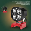Azocek 18V Cordless LED Work Light – 40W 6000LM Milwaukee Battery Compatible, Adjustable Floodlight for Camping, Construction, Auto Repair & Outdoor Use - PW PitStop