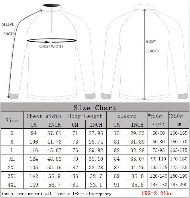Breathable Fishing Shirt Long Sleeve Quick Dry Big European size Fishing Jerseys Sun UV Protection fishing t shirt for Men - PW PitStop
