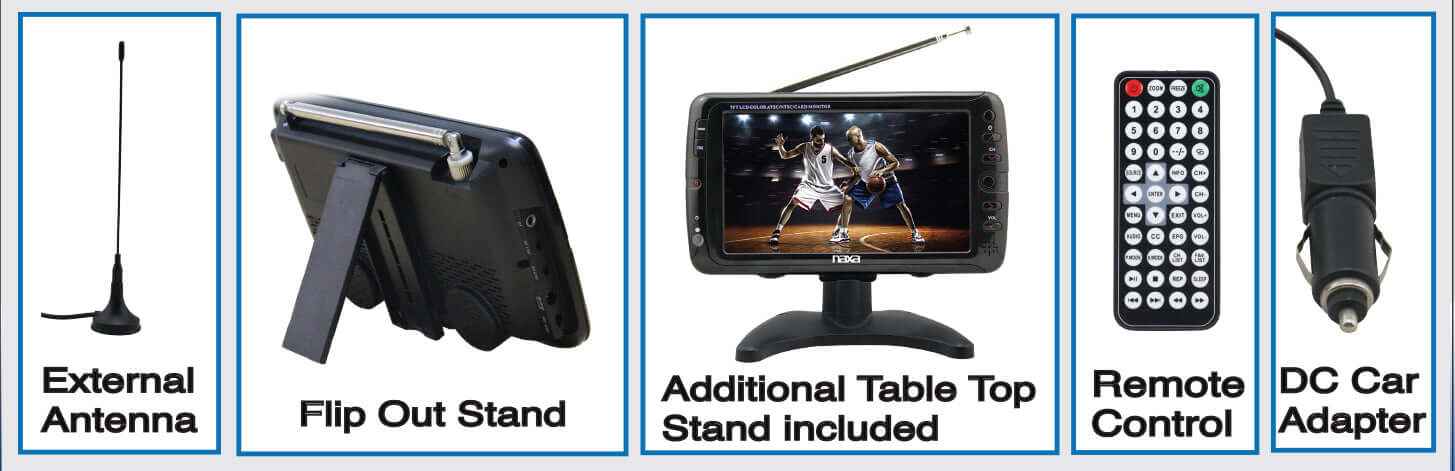 Naxa 7" Portable 12 Volt TV and Digital Multimedia Player