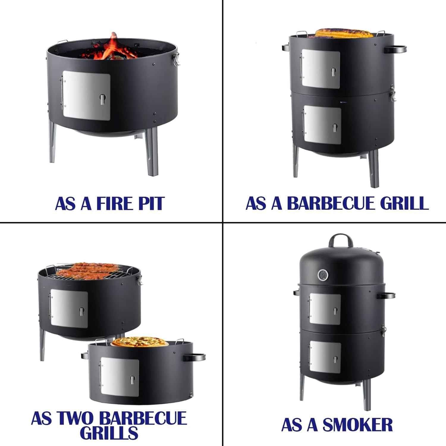 Charcoal Smoker Grill Premium Outdoor Kitchen System