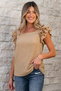 Nia Ruffled Tiered Sleeve Textured Top
