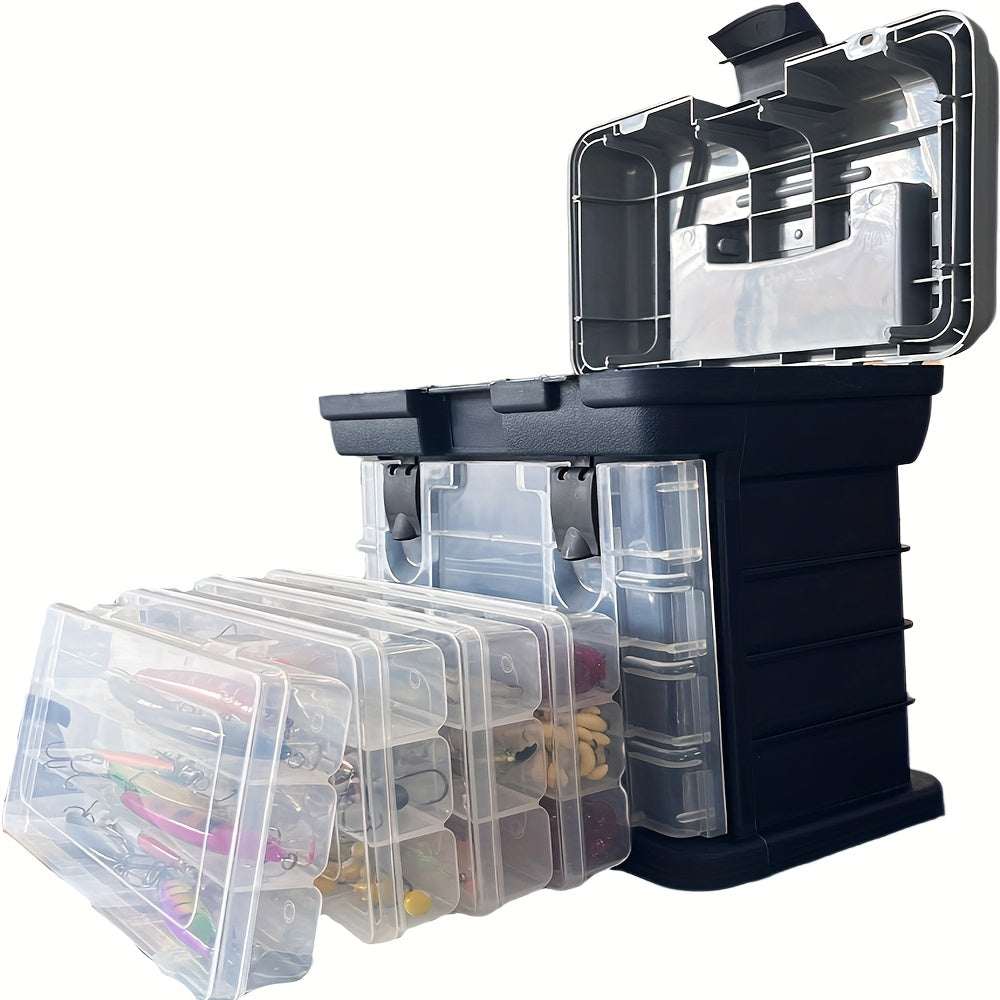 4-Tier Portable Fishing Tackle Storage Box - PW PitStop