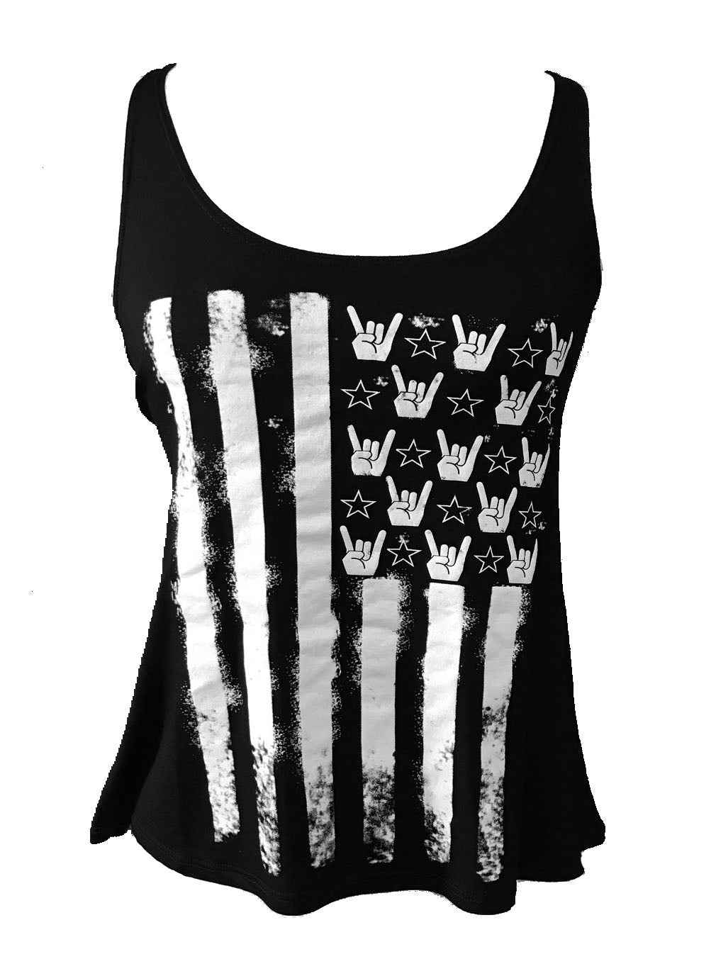 FLAG HANDS AND  STRIPES FLAG TANK TOP