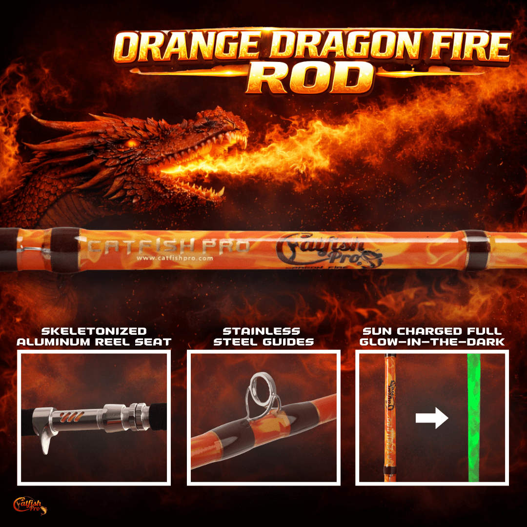 Orange Dragon Fire Casting Glow Rod - PW PitStop