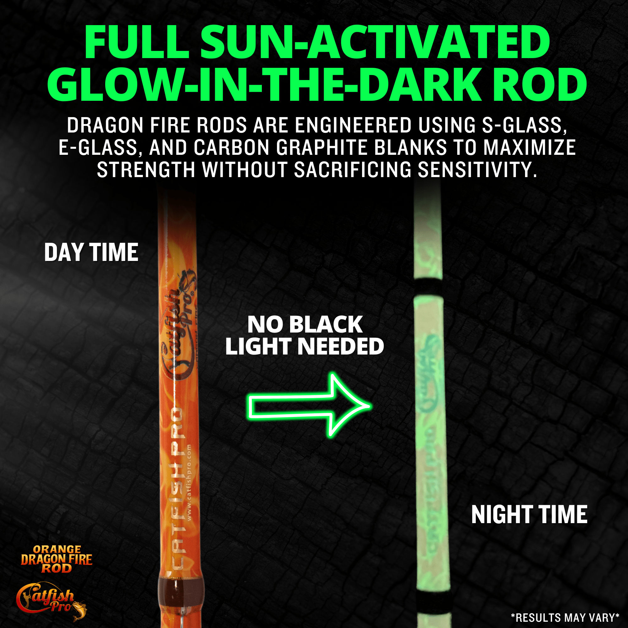Orange Dragon Fire Casting Glow Rod - PW PitStop