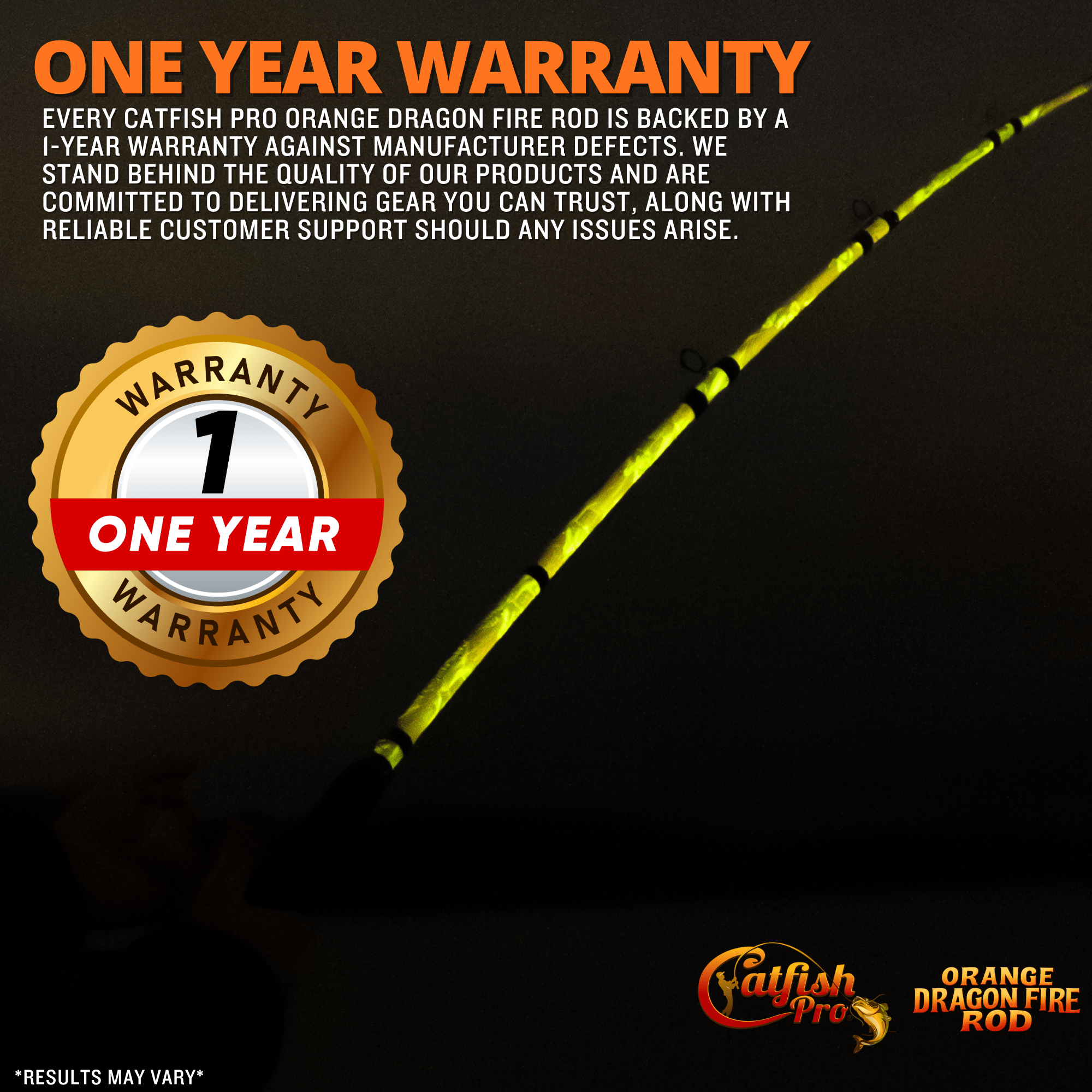 Orange Dragon Fire Casting Glow Rod - PW PitStop