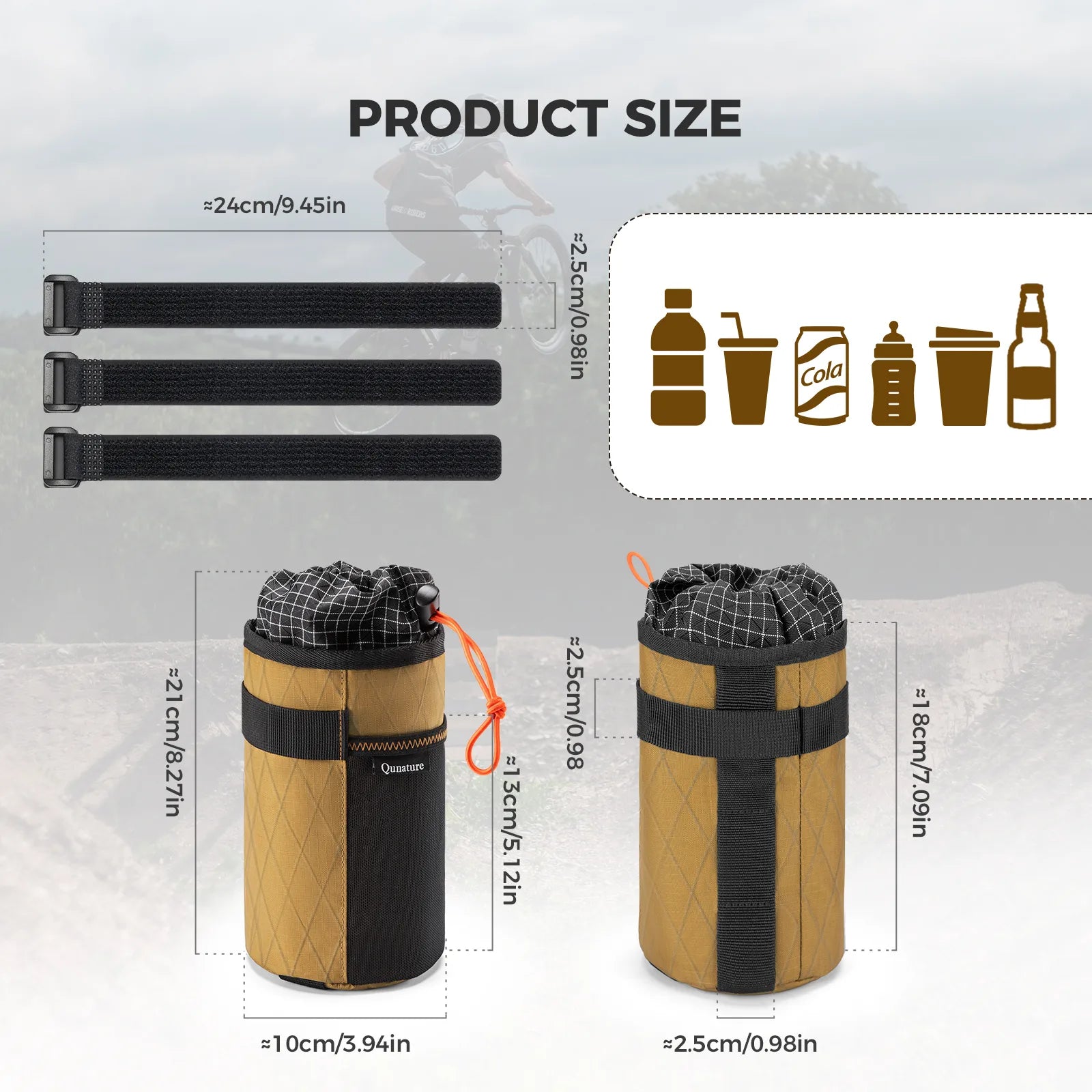 Cold Insulation Water Bottle Holder Bag for Bikepacking 1L - PW PitStop