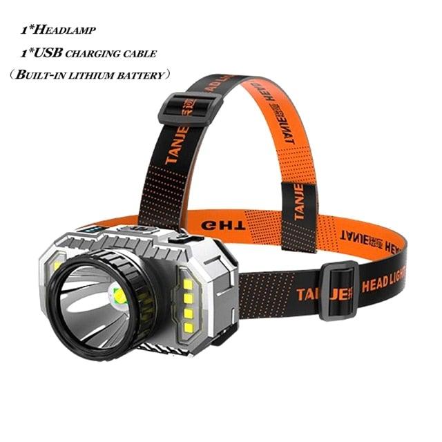 Rechargeable Super Bright High Lumen  Strong Light LED Head-Mounted Headlamp Waterproof Long-Range Flashlight For Outdoor Camping Household Riding  Night Fishing Headlight - PW PitStop