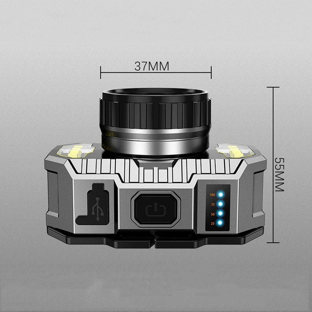 Rechargeable Super Bright High Lumen  Strong Light LED Head-Mounted Headlamp Waterproof Long-Range Flashlight For Outdoor Camping Household Riding  Night Fishing Headlight - PW PitStop