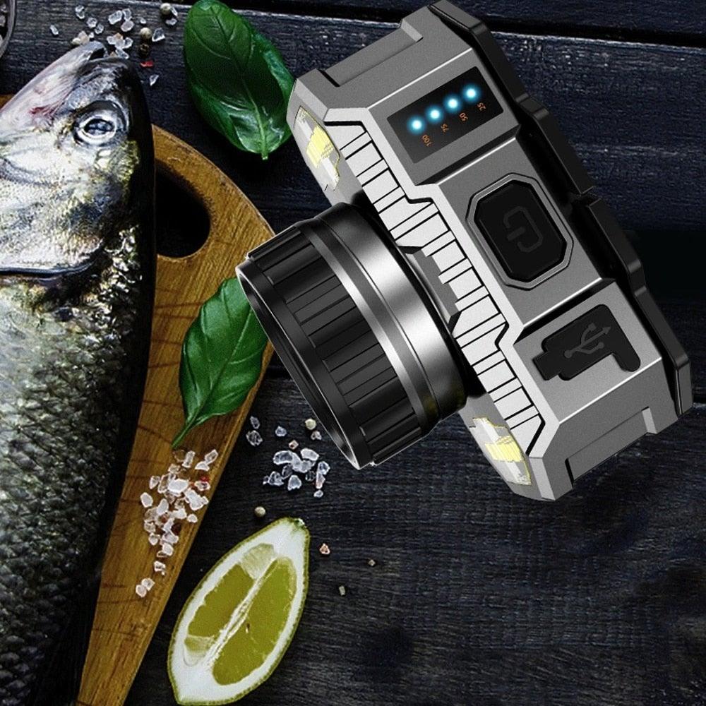Rechargeable Super Bright High Lumen  Strong Light LED Head-Mounted Headlamp Waterproof Long-Range Flashlight For Outdoor Camping Household Riding  Night Fishing Headlight - PW PitStop