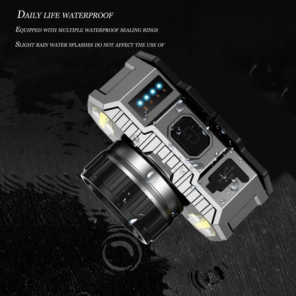 Rechargeable Super Bright High Lumen  Strong Light LED Head-Mounted Headlamp Waterproof Long-Range Flashlight For Outdoor Camping Household Riding  Night Fishing Headlight - PW PitStop
