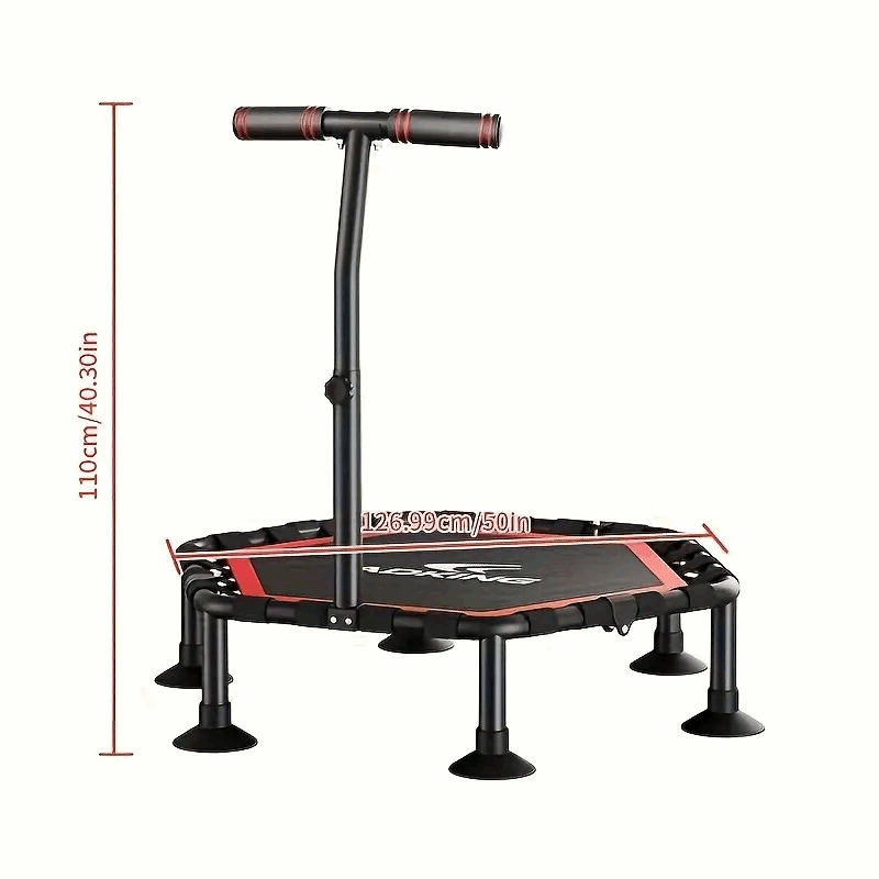 Indoor Fitness Trampoline with Handrail - PW PitStop