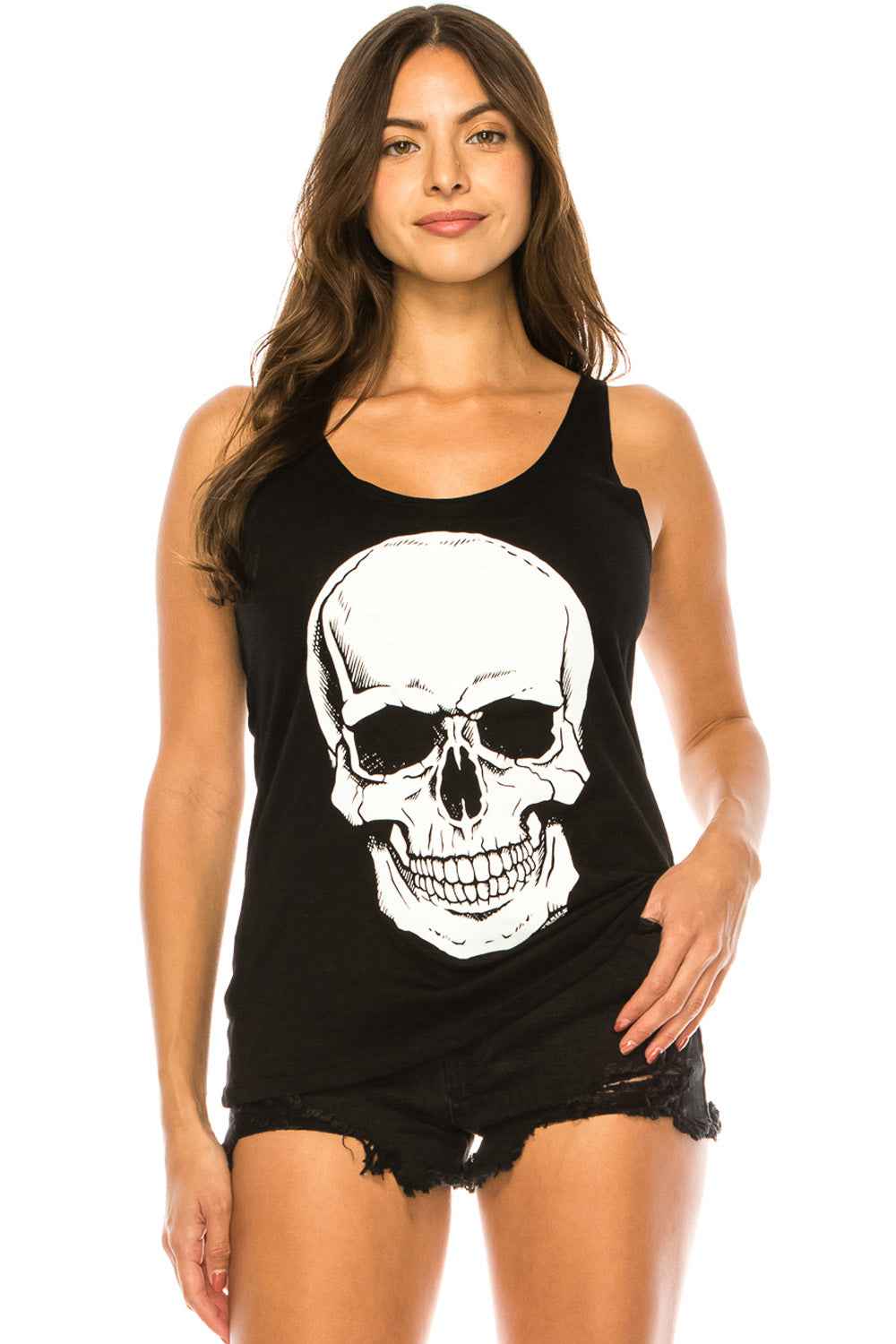 BIG SKULL BLACK TANK TOP