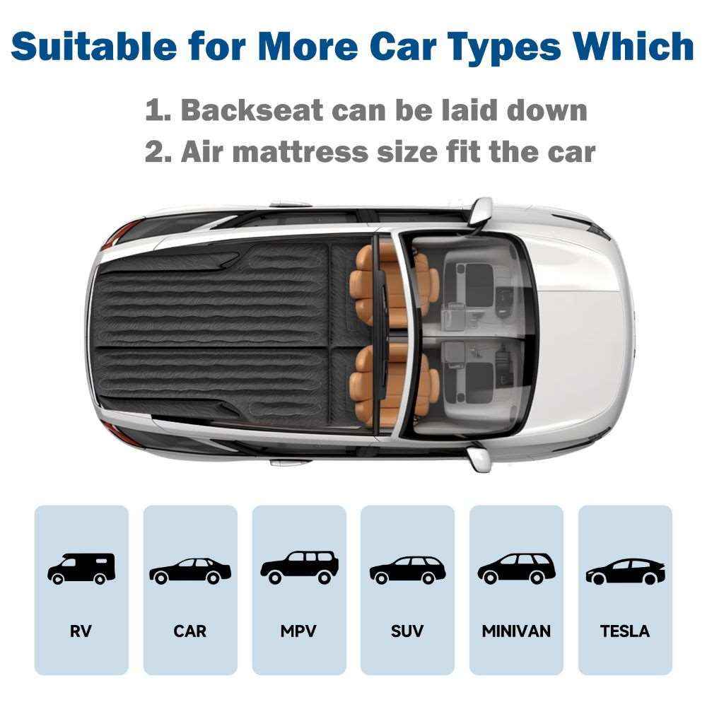 Umbrauto Car Camping SUV Air Mattress 1.0, Black