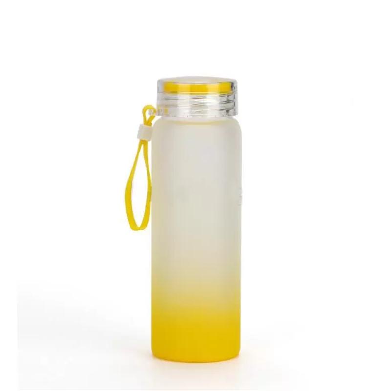 17oz Sublimation blank frosted glass Ombre gradient Tumblers Water Bottle - PW PitStop